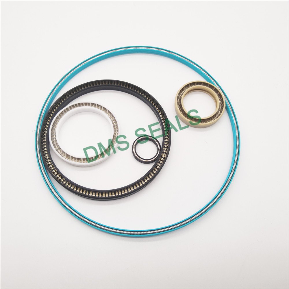 DMS Seal Manufacturer carbon fiber filled spring seals solutions for reciprocating piston rod or piston single acting seal-3