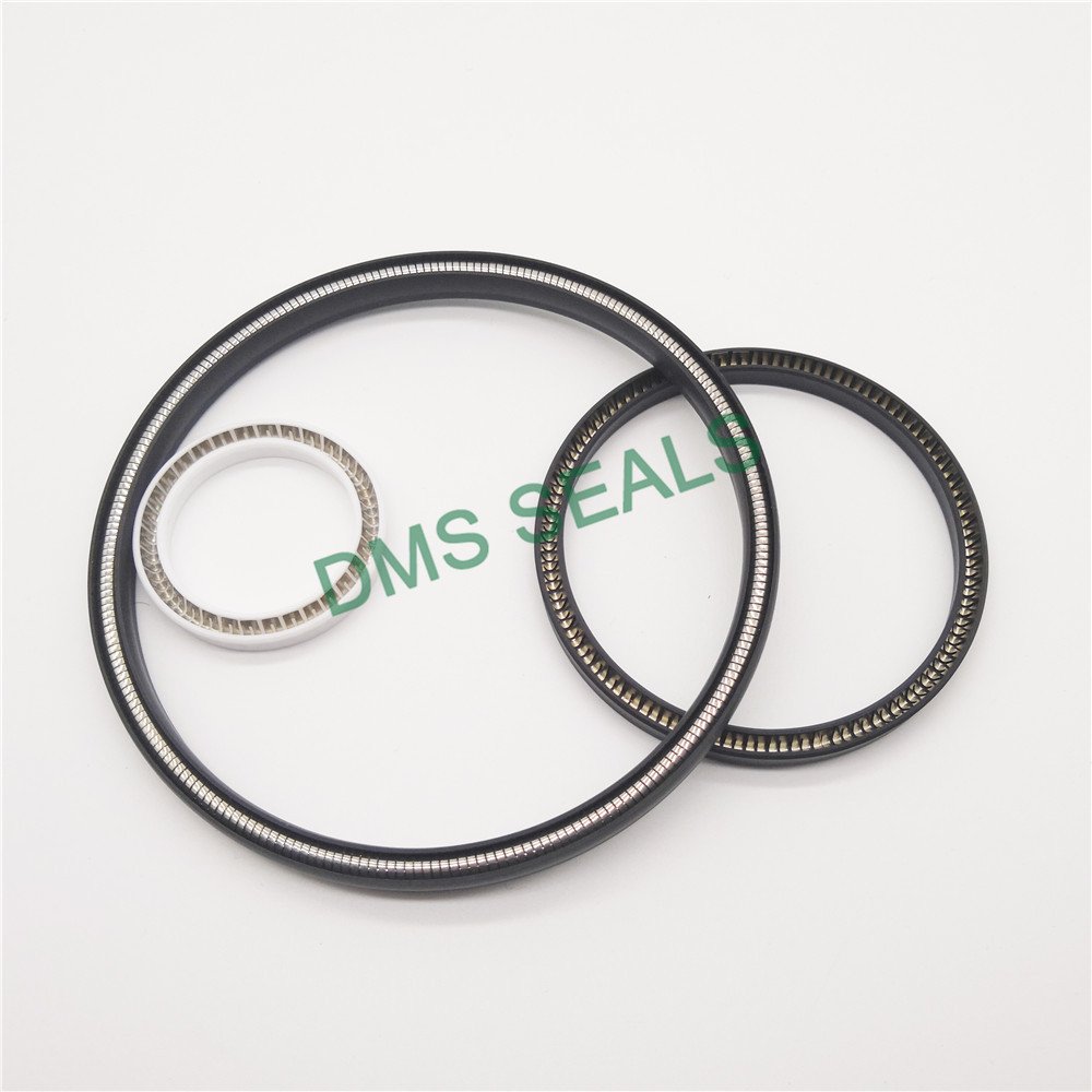 carbon fiber filled spring energized seals parts for reciprocating piston rod or piston single actin