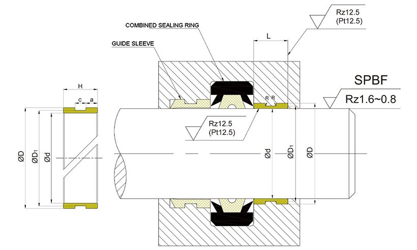 DMS Seals hydraulic largest bearing manufacturers Suppliers as the guide sleeve-1