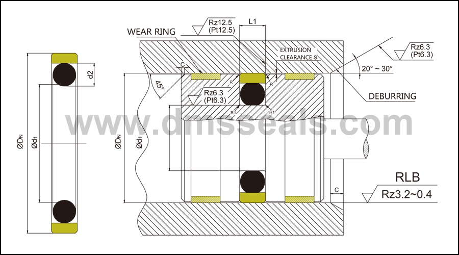 DMS Seals hydraulic seal design price for light and medium hydraulic systems