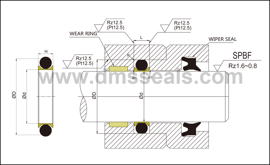 DMS Seal Manufacturer pneumatic cylinder rod seal for sale-1